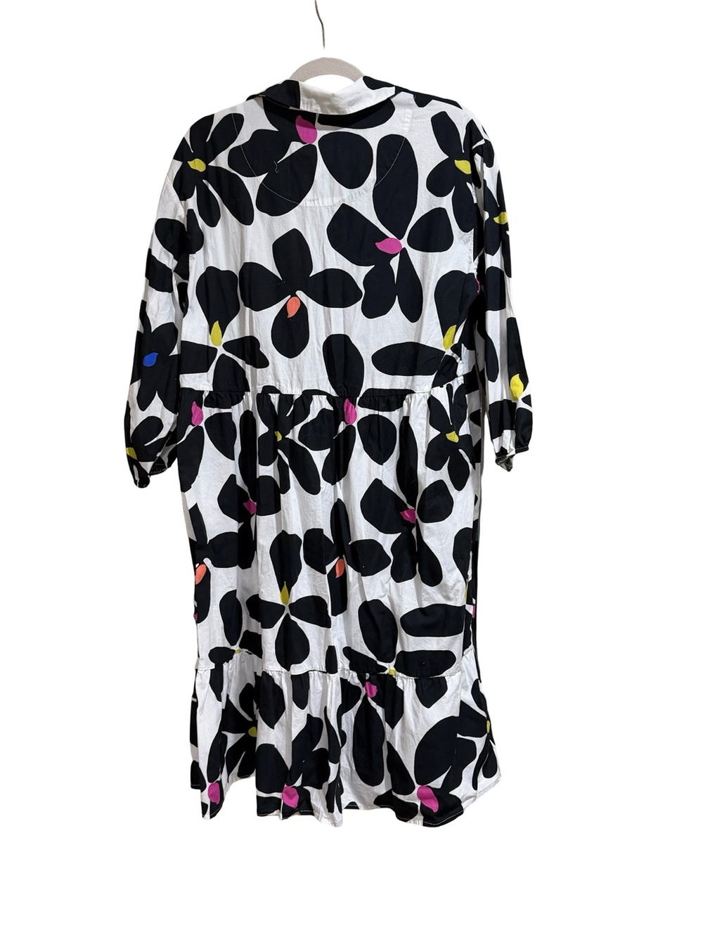 โจ Maeve The Bettina Tiered Shirt Dress Size Large Floral Midi Dress - Picture 14 of 14